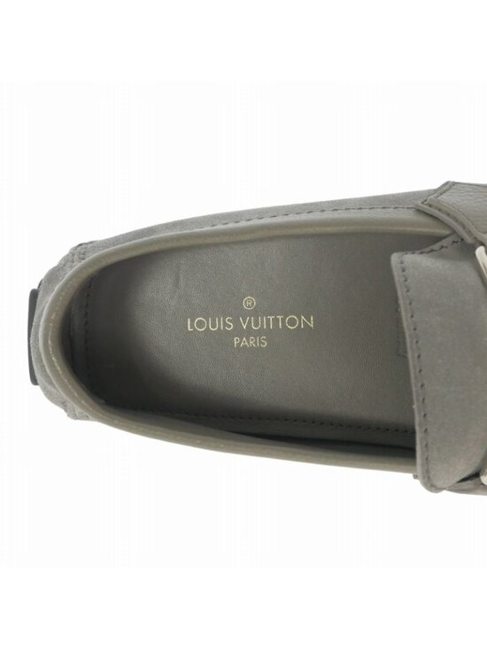 Louis Vuitton Hockenheim Line LV Logo Bit Suede Loafers Shoes 6.5 Gray main image 9